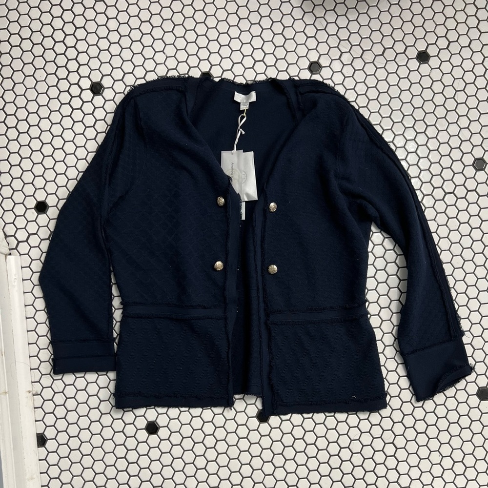 NWT Carlisle New York knit sweater button front size XL